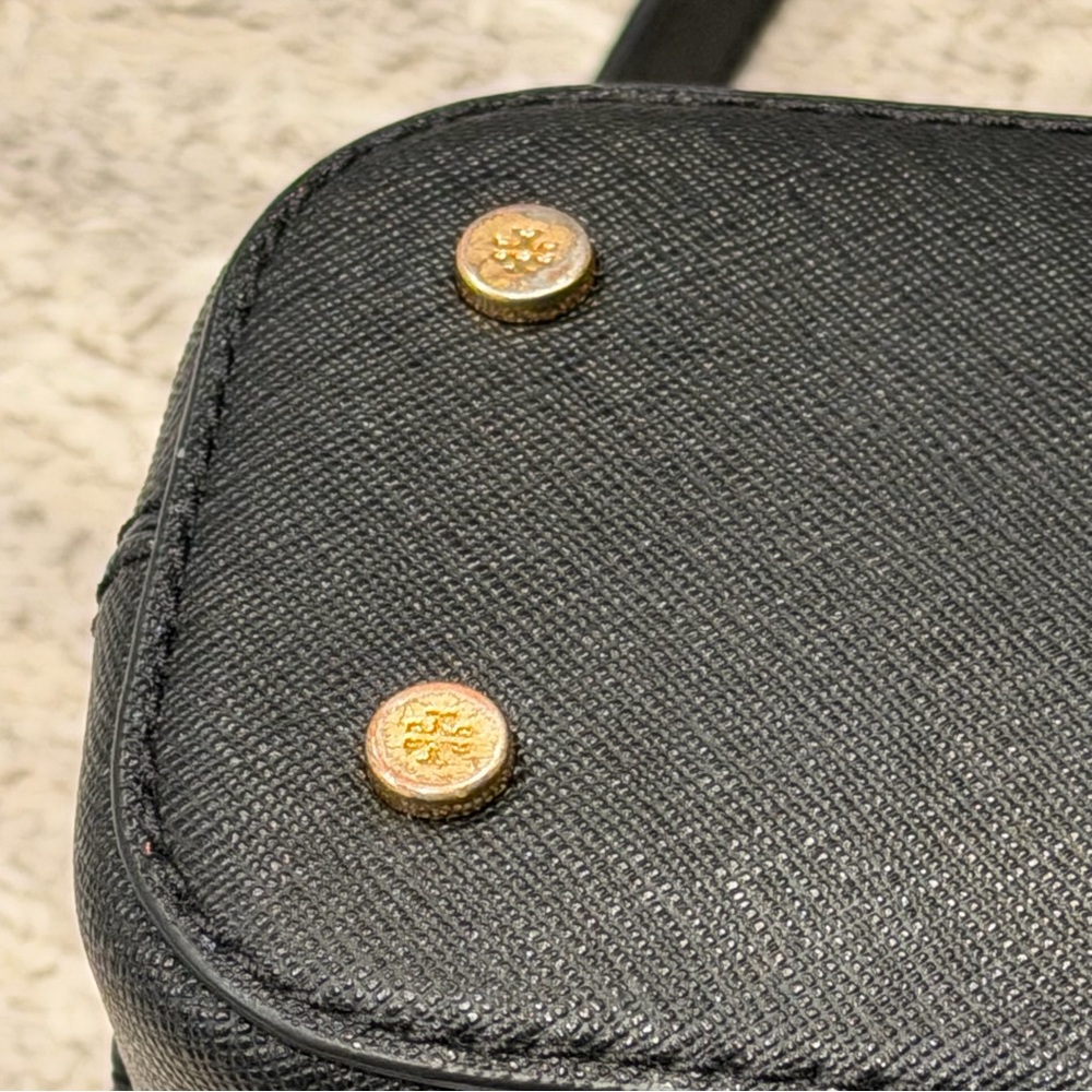Tory Burch Black Crossbody Satchel Top handle Emerson Dome - Picture 3 of 11